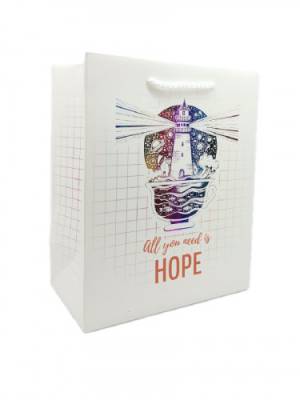 Миленд Пакет подарочный Dream cards с мат. лам. и тисн. фольгой 18х23х10 (M) Все что нужно-надежа